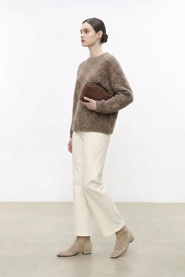 Women's Crew Neck Cashmere Sweater