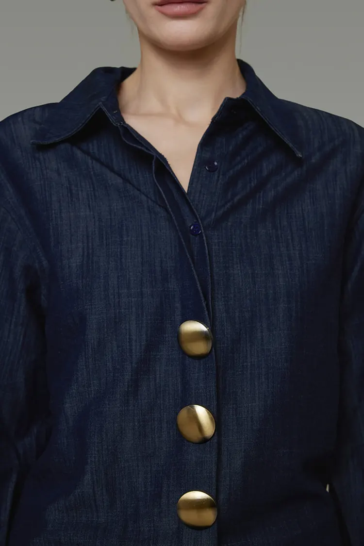 Women's Vintage Denim Blouse