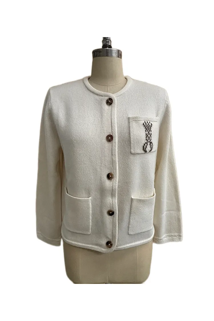 เสื้อสเวตเตอร์คาร์ดิแกนครอปผู้หญิง